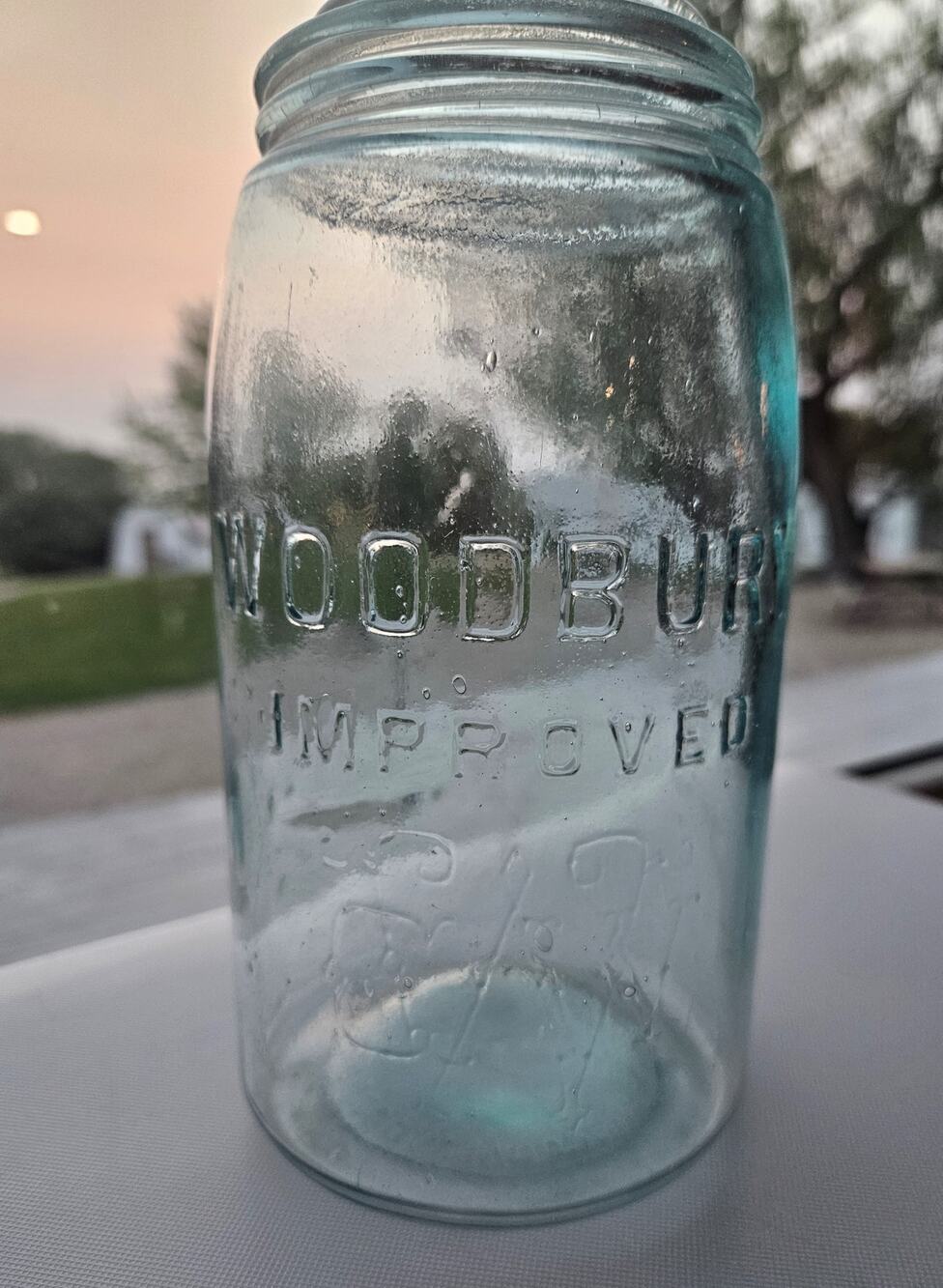 Woodbury Fancy WGW Monogram Improved Fruit Mason Jar rb#3029.